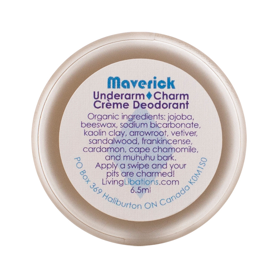 Maverick Underarm Charm Crème Deodorant Natural Deodorant Living