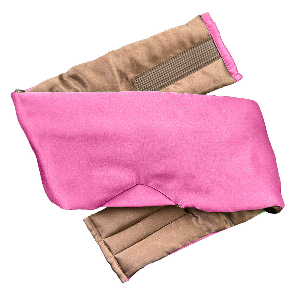 Living Libations Serene Silk Sleep-Mask Pastel Dreams Pink Galaxy Green Moontime Mauve